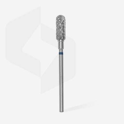 STALEKS EXPERT Carbide nail drill bit rounded cylinder blue, head diameter 5 mm, working part 13 mm