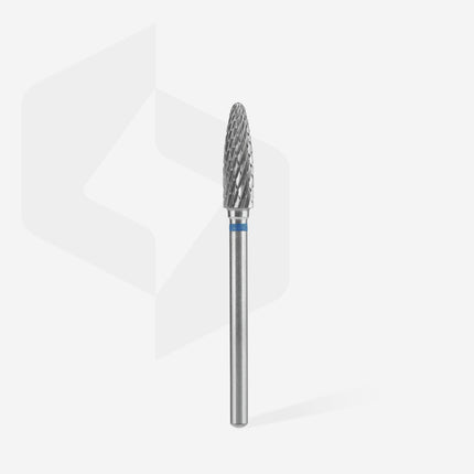 STALEKS EXPERT Carbide nail drill bit corn blue, head diameter 4 mm, working part 14 mm