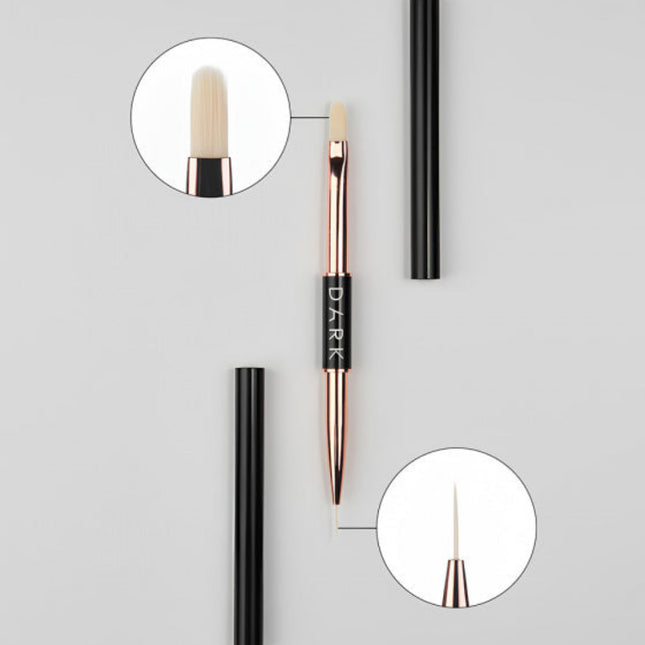 DARK Double-sided brush (liner 10 mm rounded gel 12 mm