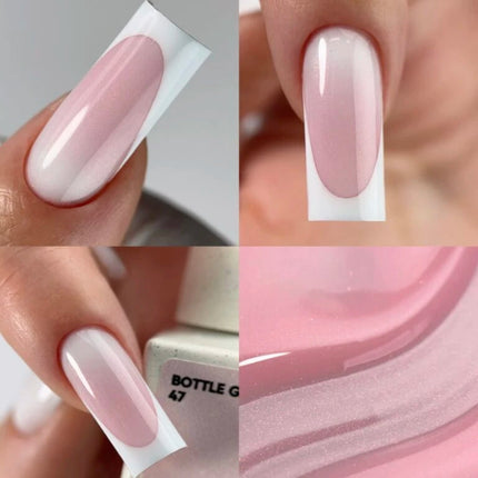 Nailsoftheday Bottle Gel 47 Shimmer-milky pink with pink shimmer , 10ml
