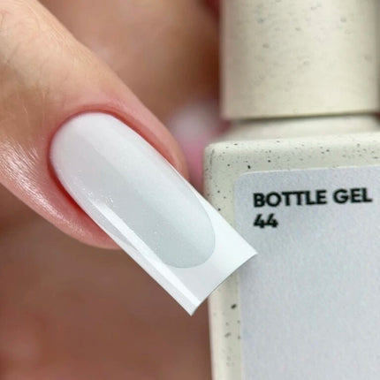 Nailsoftheday Bottle Gel 44 Shimmer- white with silver shimmer, 10ml