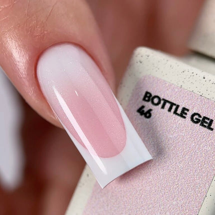 Nailsoftheday Bottle Gel 46 Shimmer-milky pink with silver shimmer , 10ml