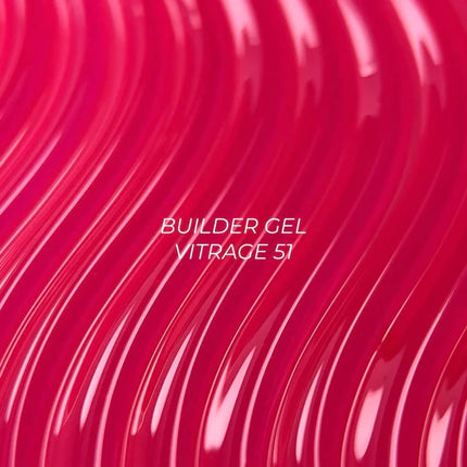 NAILSOFTHEDAY Builder Gel 51 Vitrage — Pink stained glass builder gel for nail extensions, 15 ml