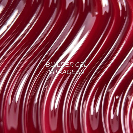 NAILSOFTHEDAY Builder Gel 50 Vitrage — Red stained glass builder gel for nail extensions, 15 ml
