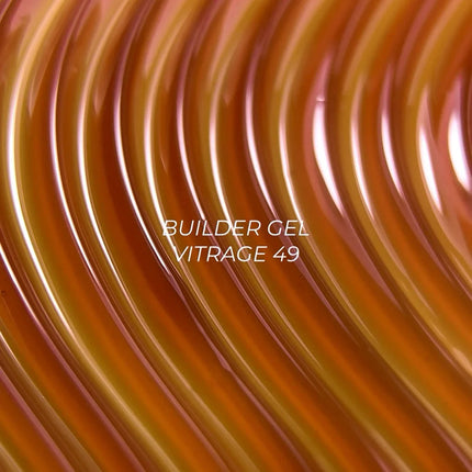 NAILSOFTHEDAY Builder Gel 49 Vitrage — Caramelized stained glass builder gel for nail extensions, 15 ml
