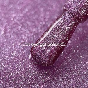 NAILSOFTHEDAY Gel polish Cat Eye 02 — pink cat eye gel polish with fine glitter and a light reflective effect, overlapping in one layer, 6 ml