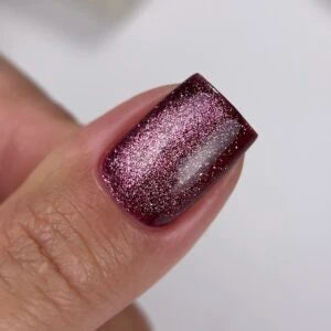 NAILSOFTHEDAY Gel polish Cat Eye 05 — dark pink cat eye gel polish with a fine sheen and a light reflective effect, overlapping in one layer, 6 ml