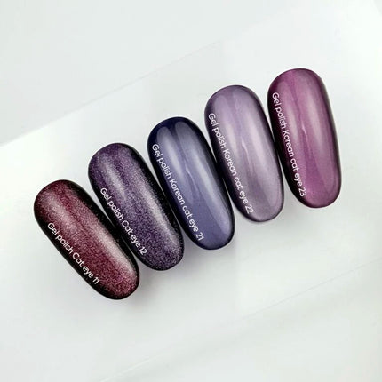 NAILSOFTHEDAY Gel polish Cat Eye 12 — purple cat eye gel polish, overlapping in one layer, 6 ml
