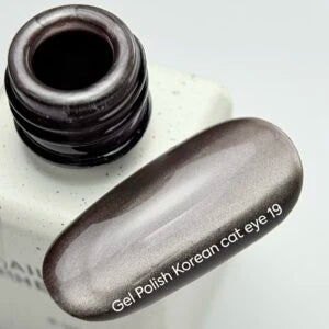 NAILSOFTHEDAY Korean cat eye 19 – warm dark brown cat eye gel polish, 6 ml