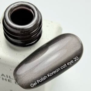 NAILSOFTHEDAY Korean cat eye 20 – cold dark brown cat eye gel polish, 6 ml