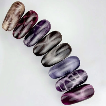 NAILSOFTHEDAY Gel polish Cat Eye 12 — purple cat eye gel polish, overlapping in one layer, 6 ml