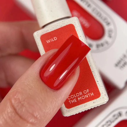 NAILSOFTHEDAY Color of the Month March 2026 Wild — untamed red with one-coat coverage, 10 ml