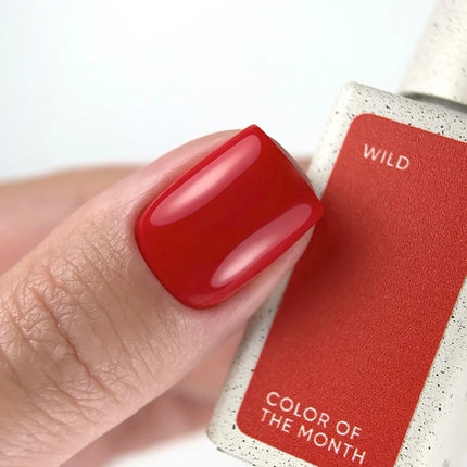 NAILSOFTHEDAY Color of the Month March 2026 Wild — untamed red with one-coat coverage, 10 ml