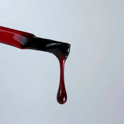 NAILSOFTHEDAY Color Top Vitrage 07 — Deep burgundy semi-transparent non-sticky top coat for nails, 10 ml.