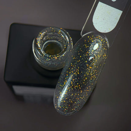 NAILSOFTHENIGHT Opal Top 01 — Top coat with opal glitter on a transparent base, no sticky layer and no UV filters for nails, 10 ml