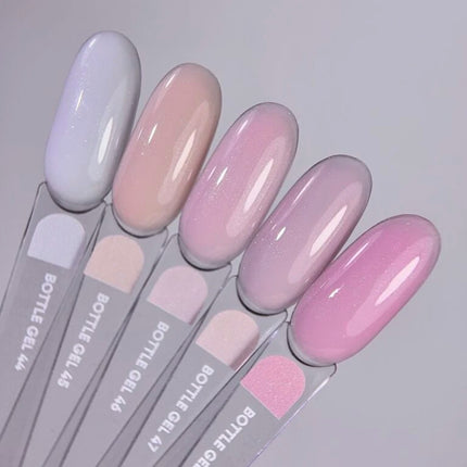 Nailsoftheday Bottle Gel 44 Shimmer- white with silver shimmer, 10ml