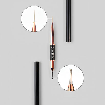 DARK Double-sided brush (13 mm liner + 2 mm dots)