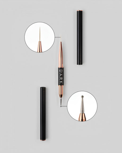 DARK Double-sided brush (13 mm liner + 2 mm dots)