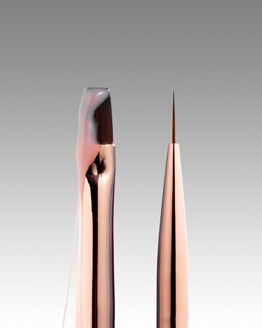 DARK Double-sided brush beige (liner 11 mm + flat square 9mm