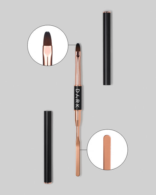 DARK Double-sided brush black (Spatula + Rounded Gel 10mm)