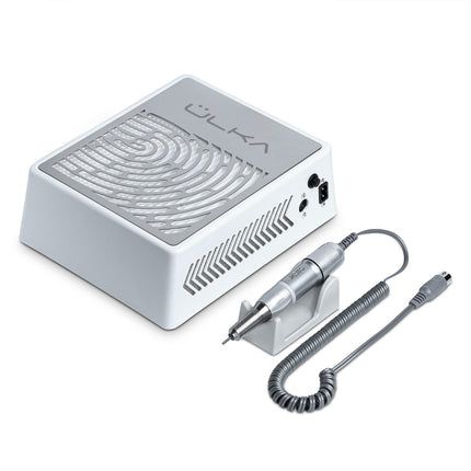 ULKA Handy with Flow E-File hand piece Desktop Nail Dust Collector White, 30W