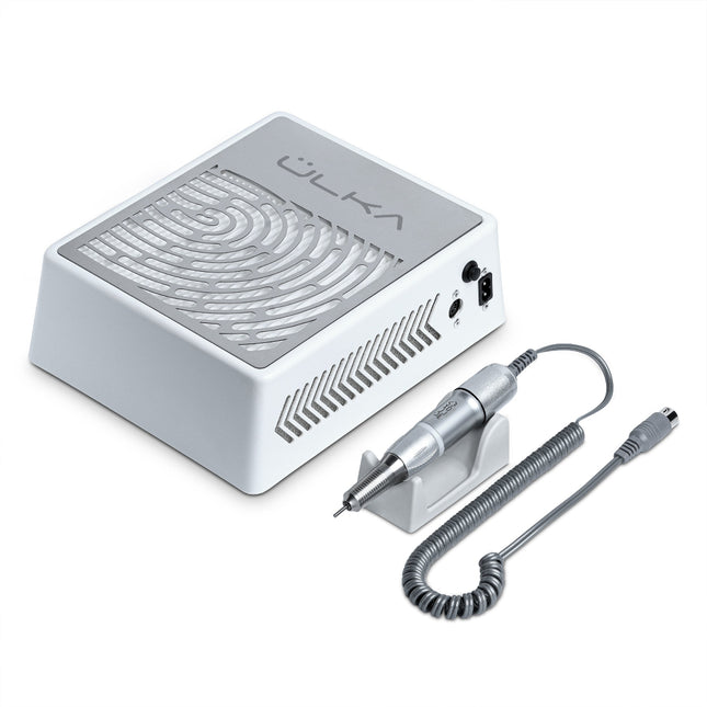 ULKA Handy with Flow E-File hand piece Desktop Nail Dust Collector White, 30W