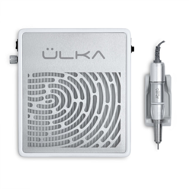 ULKA Handy with Flow E-File hand piece Desktop Nail Dust Collector White, 30W