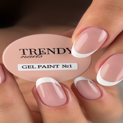 Trendy Nails Gel Paint No1 White, 5ml