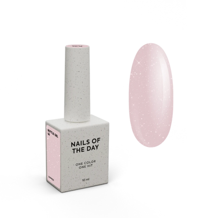 Nailsoftheday Bottle Gel 46 Shimmer-milky pink with silver shimmer , 10ml