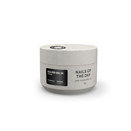 NAILSOFTHEDAY Builder Gel 54 Vitrage — Black stained glass builder gel for nail extensions, 15 ml