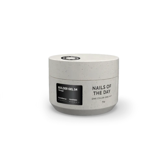 NAILSOFTHEDAY Builder Gel 54 Vitrage — Black stained glass builder gel for nail extensions, 15 ml