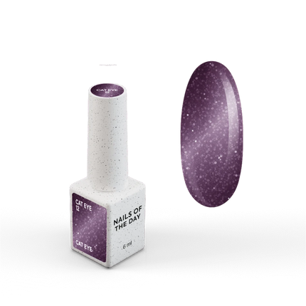 NAILSOFTHEDAY Gel polish Cat Eye 12 — purple cat eye gel polish, overlapping in one layer, 6 ml