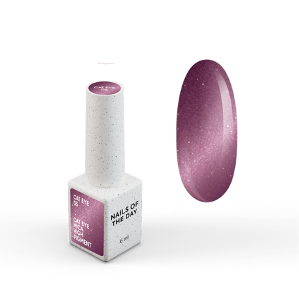 NAILSOFTHEDAY Gel polish Cat Eye 05 — dark pink cat eye gel polish with a fine sheen and a light reflective effect, overlapping in one layer, 6 ml
