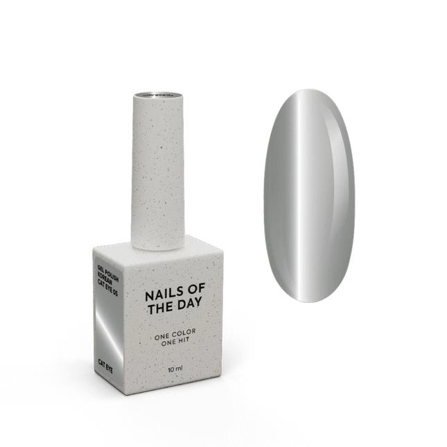 NAILSOFTHEDAY Korean cat eye 05 – gray cat eye gel polish, 10 ml