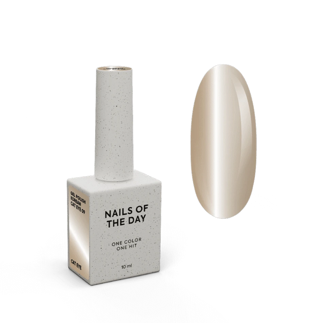 NAILSOFTHEDAY Korean cat eye 09 – nude-beige cat eye gel polish, 10 ml