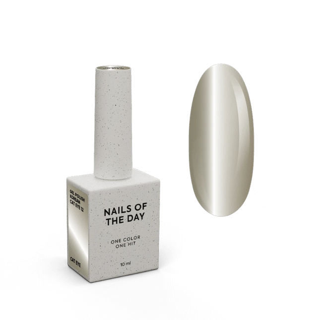 NAILSOFTHEDAY Korean cat eye 12 – cold beige cat eye gel polish, 10 ml