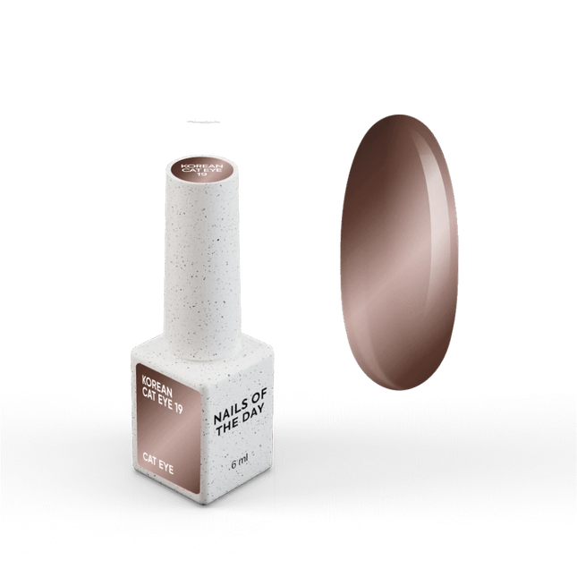 NAILSOFTHEDAY Korean cat eye 19 – warm dark brown cat eye gel polish, 6 ml