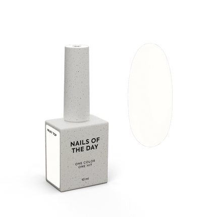 NAILSOFTHEDAY Milky top – delicate milky top without a sticky layer for nails, 10 ml