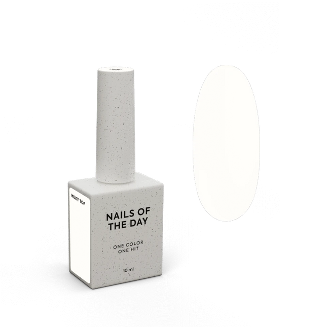 NAILSOFTHEDAY Milky top – delicate milky top without a sticky layer for nails, 10 ml