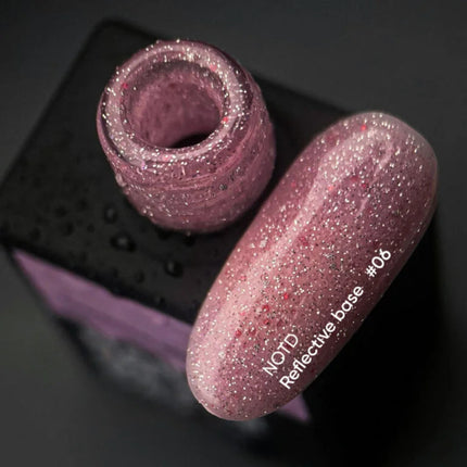 NAILSOFTHENIGHT NEW Reflective base 06 – camouflage reflective base with shimmer, 10 ml