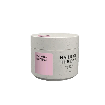NAILSOFTHEDAY Polygel nude 03 — Pale pink fine-grained polygel, 30 g