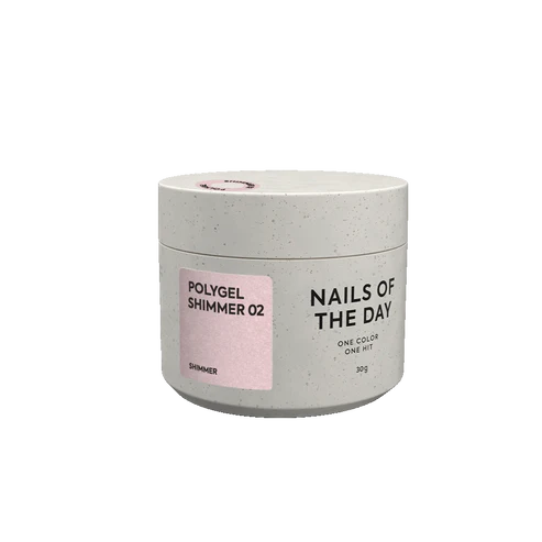 NAILSOFTHEDAY Polygel shimmer 02 — Polygel soft pink with fine-grained shimmer, 30 g
