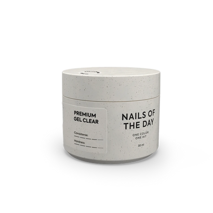 NAILSOFTHEDAY Premium gel clear — transparent construction gel, 30 ml