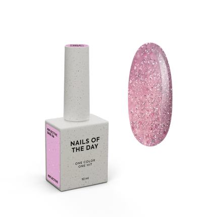 NAILSOFTHENIGHT NEW Reflective base 06 – camouflage reflective base with shimmer, 10 ml