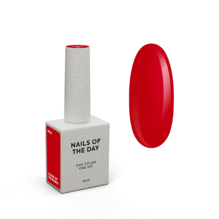 NAILSOFTHEDAY Color of the Month March 2026 Wild — untamed red with one-coat coverage, 10 ml