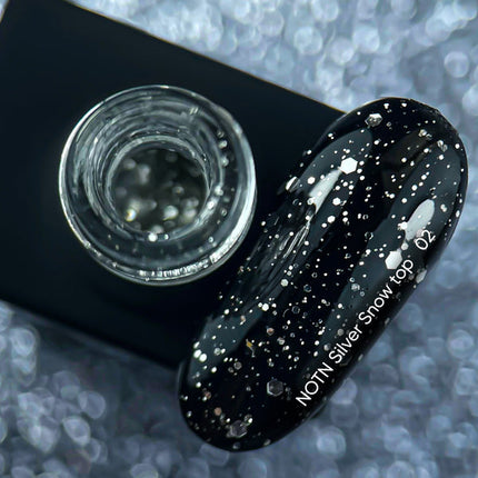 NAILSOFTHENIGHT Silver Snow Top 02, 10ml