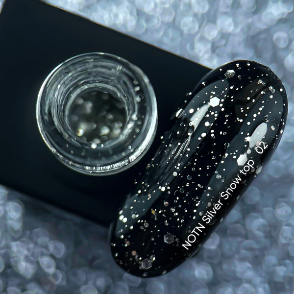 NAILSOFTHENIGHT Silver Snow Top 02, 10ml
