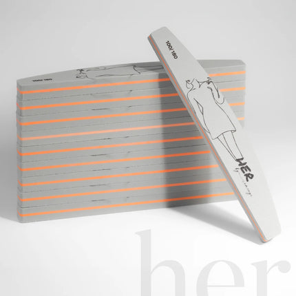HER Line Buffer file set of 10 - 100/180 grit