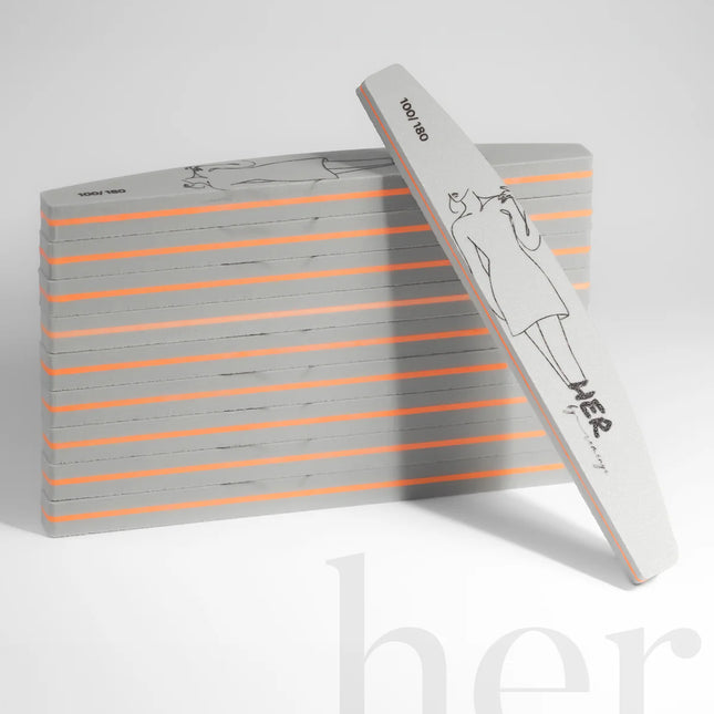 HER Line Buffer file set of 10 - 100/180 grit