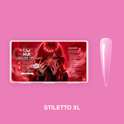 Lunamoon Gel Tips Stiletto XL, 240pcs